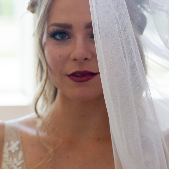 NEW Soft English Net Blush Wedding Veil Bride Bridal Blush Pink
